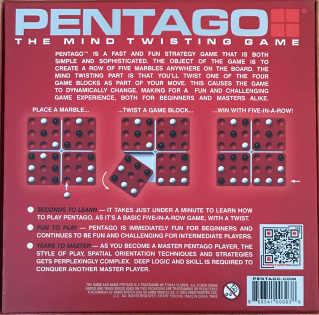 Pentago: The Mind Twisting Game  (2) board game collectible [Barcode 853341003038] - Main Image 2