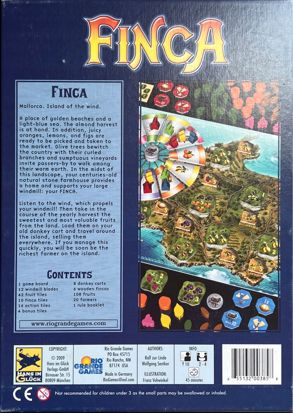 Rio Grande Boardgame Finca Vg  (2-4) board game collectible [Barcode 655132003858] - Main Image 2