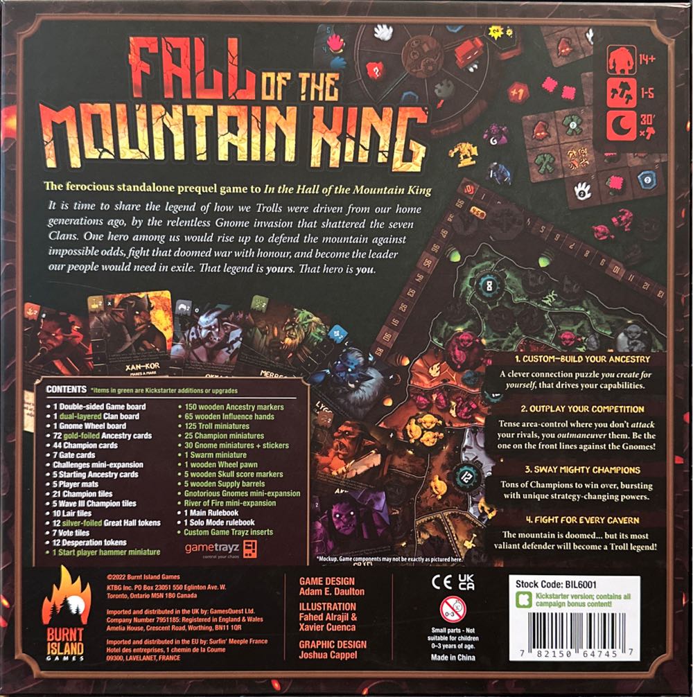 Fall Of The Mountain King  (1-5) board game collectible [Barcode 782150647457] - Main Image 2