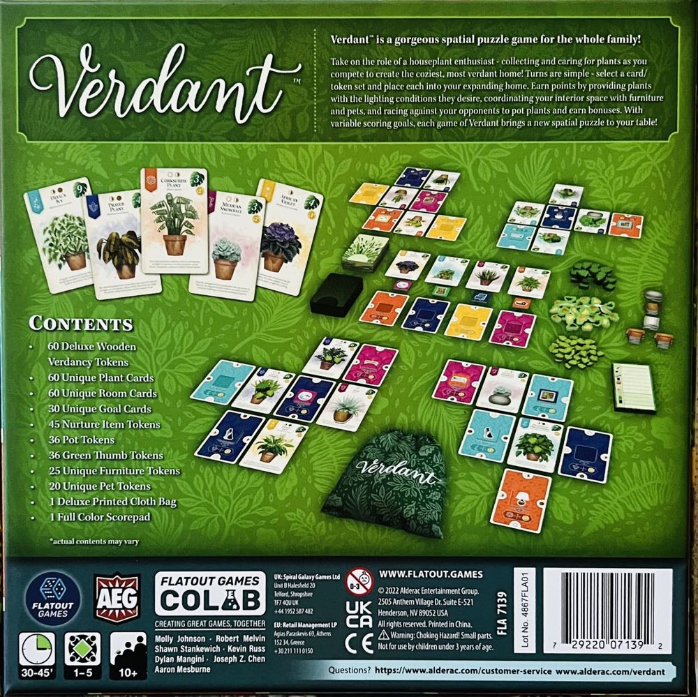 Verdant (Kickstarter Edition)  (1-5) board game collectible [Barcode 729220071392] - Main Image 2