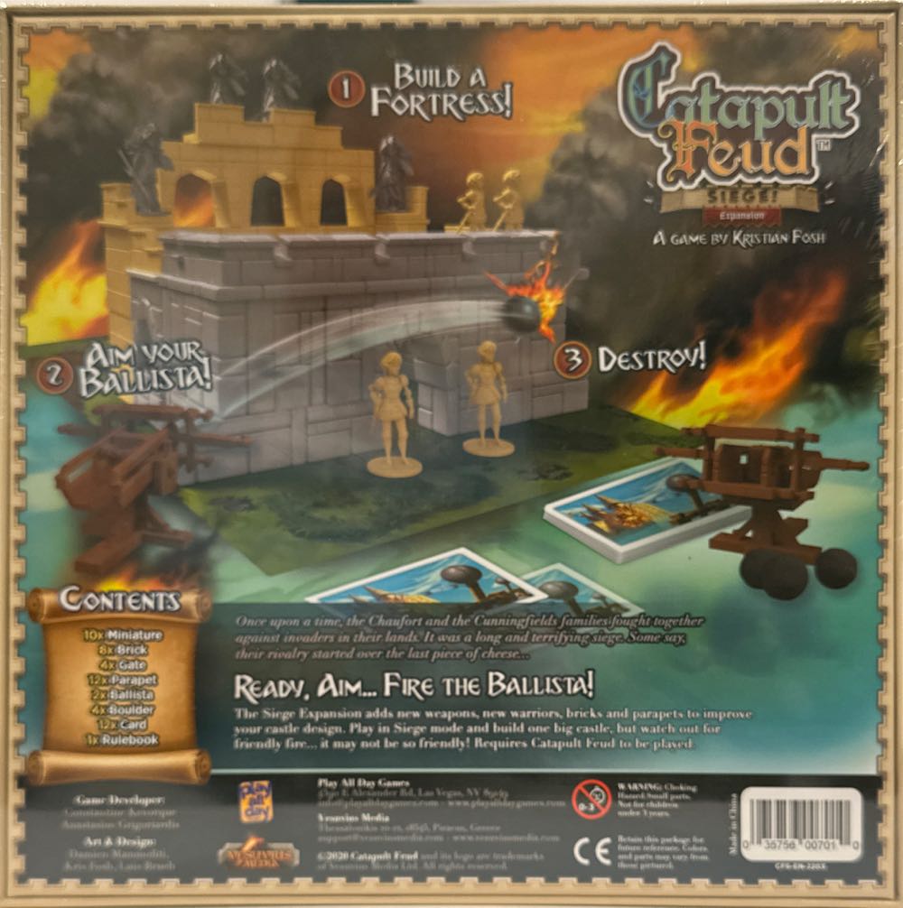 Catapult Feud: Siege Expansion  board game collectible [Barcode 035756007010] - Main Image 2