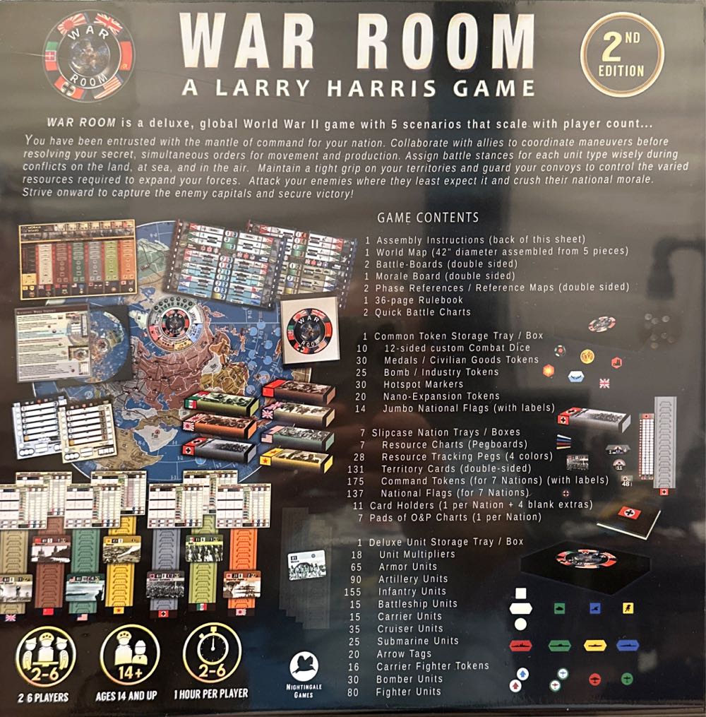 War Room: 2nd Edition  (2-6) board game collectible [Barcode 616612712400] - Main Image 2
