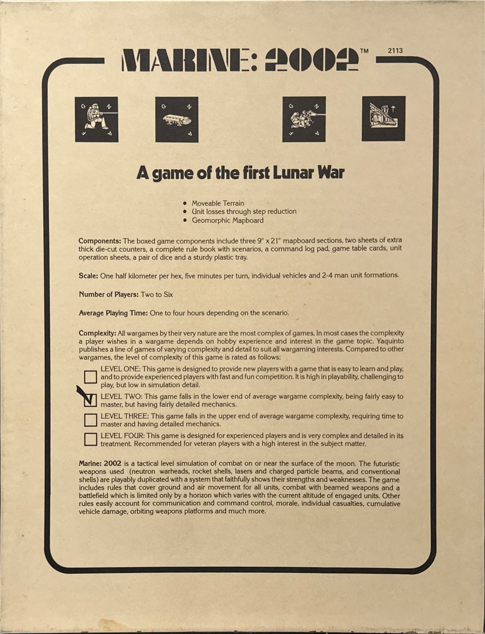 Marine: 2002  (2-6) board game collectible - Main Image 2