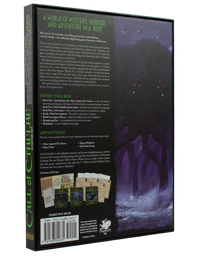 Call Of Cthulhu Starter Set  board game collectible [Barcode 9781568824635] - Main Image 2