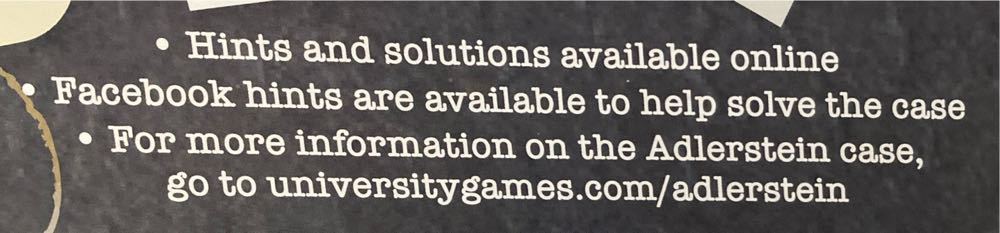 Murder Mystery Party Case Files: Fire In Adlerstein Unsolved Mystery Detective Case File Game Play Alone W Friends Family Or For Couples Date Night Ages 14 From University Games Grey  (1+ Players) board game collectible [Barcode 023332332816] - Main Image 3