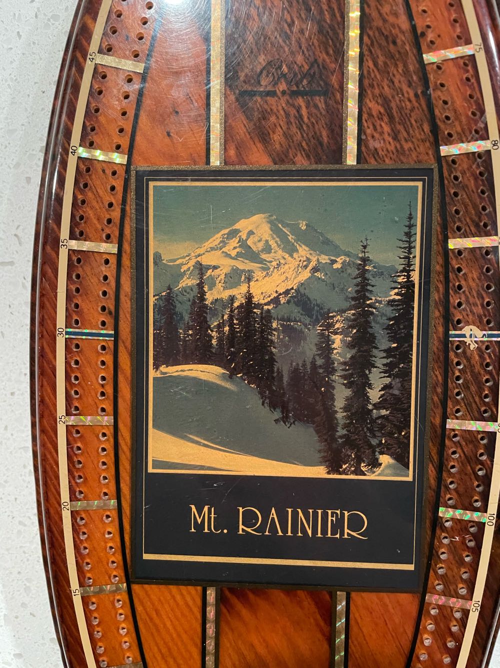 Vandercraft Mt. Rainer Cribbage Board  (2 Once Around) board game collectible - Main Image 4