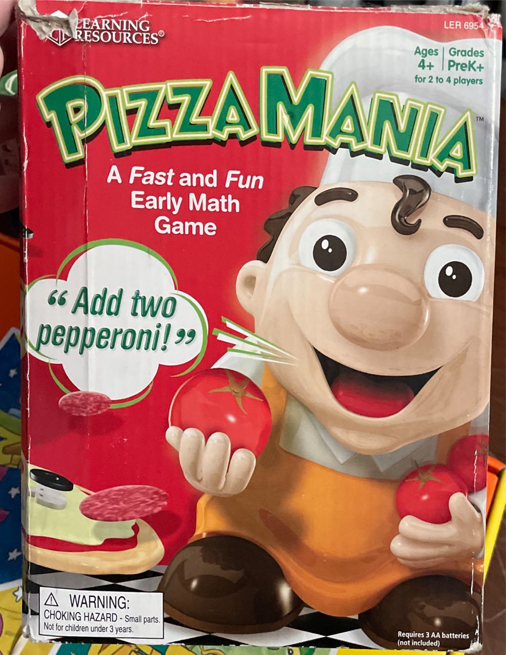 Learning Resources Pizza Mania Game Pre Owned 4 Missing 1 Olive W Instruction  board game collectible [Barcode 765023069549] - Main Image 2