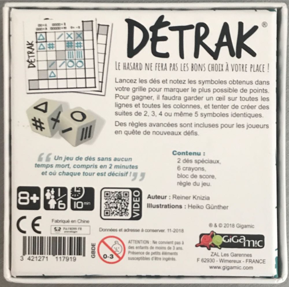 Détrak  (1-6) board game collectible - Main Image 2