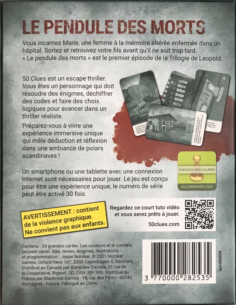 Le Pendule Des Morts  board game collectible - Main Image 2