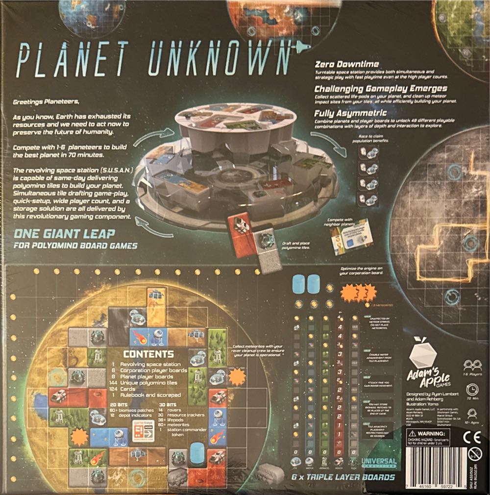 Planet Unknown  (1-6) board game collectible [Barcode 746160597225] - Main Image 2