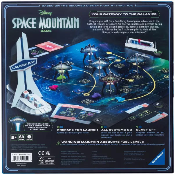 Space Mountain Game: All Systems Go  (2-4) board game collectible [Barcode 810558019498] - Main Image 2