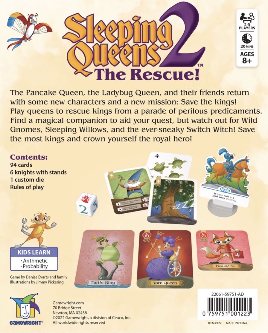 Sleeping Queens: 2 The Rescue! (2–5 players | 8+ | 20 min.)  (2–5) board game collectible [Barcode 759751001223] - Main Image 4