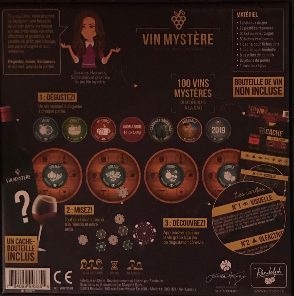 Vin Mystère  board game collectible [Barcode 784099943355] - Main Image 2