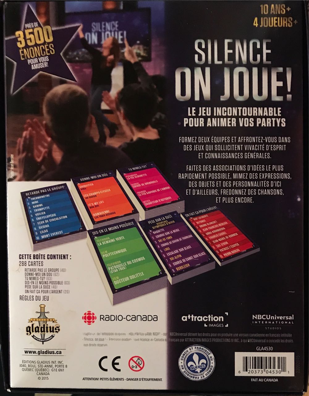 Silence On Joue  board game collectible [Barcode 620373045301] - Main Image 2