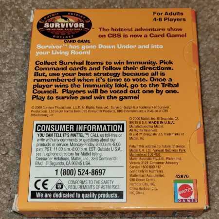 Survivor The Australian Outback Card Game  board game collectible - Main Image 2