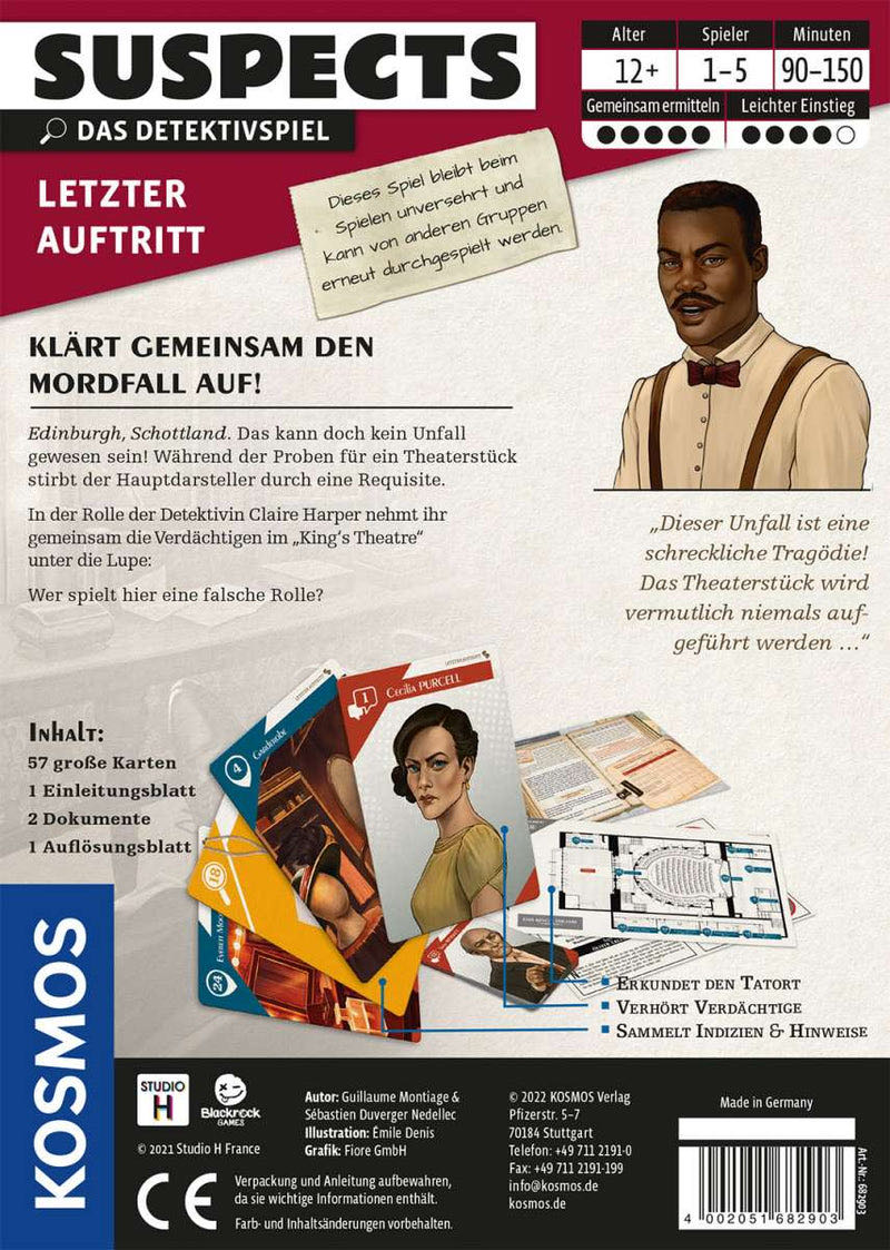 Suspects: Letzter Auftritt  (1-5) board game collectible [Barcode 4002051682903] - Main Image 2