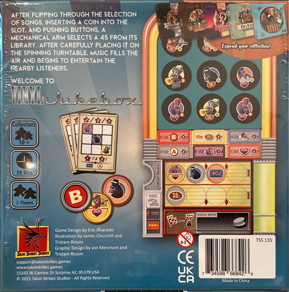 Vinyl: Jukebox  (2) board game collectible [Barcode 734598668426] - Main Image 2