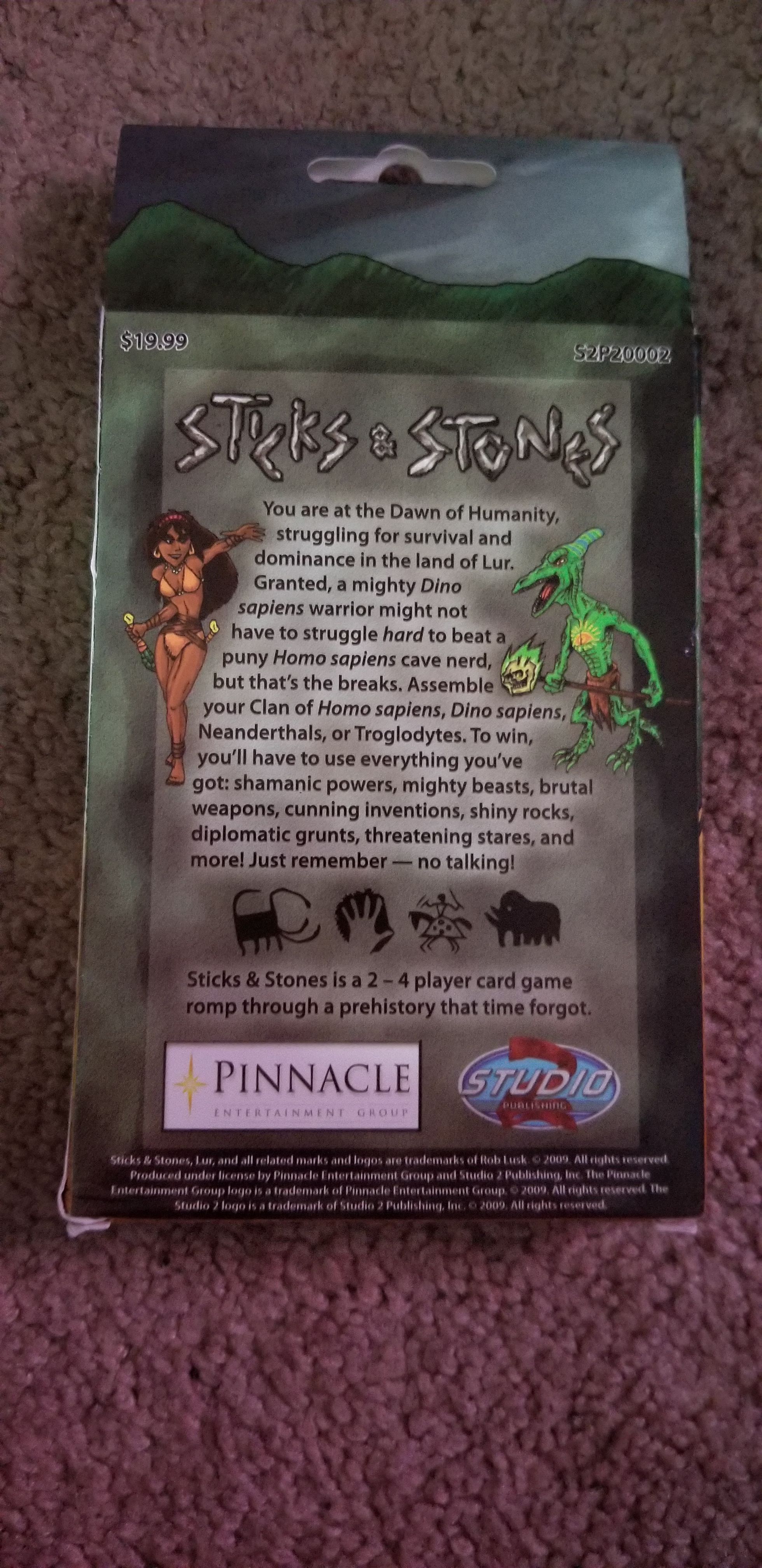 Sticks & Stones Prehistoric Card Gameparty Family Fun  (2-4) board game collectible [Barcode 9780981987439] - Main Image 2