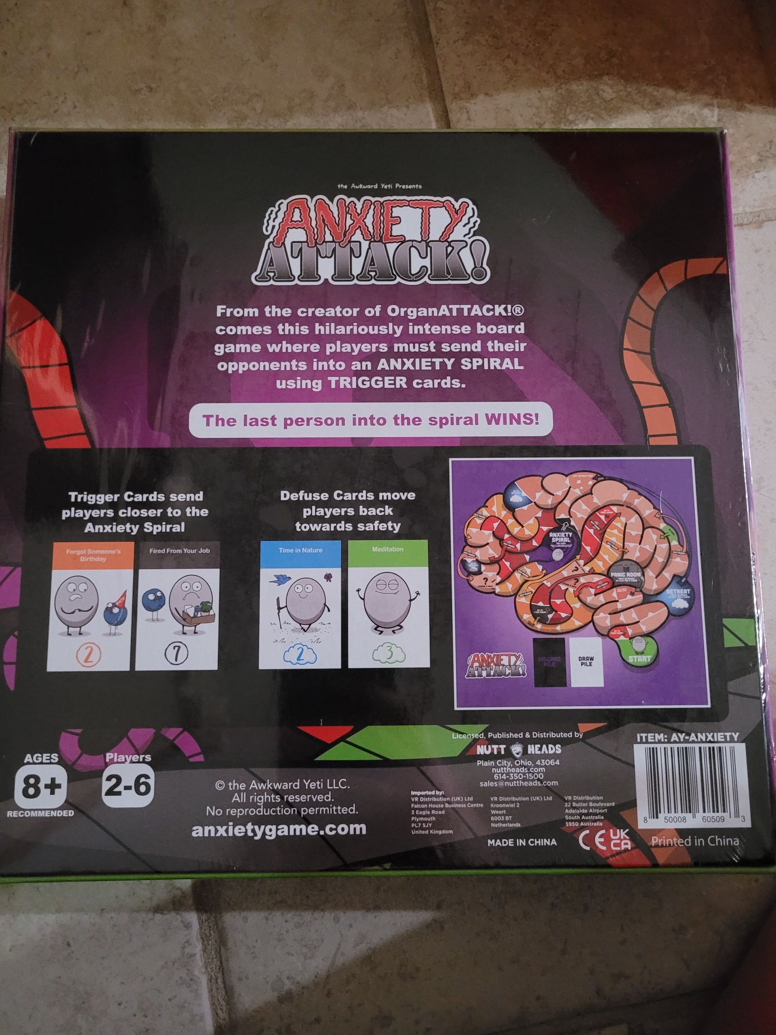 Anxiety Attack  (2-6) board game collectible - Main Image 2