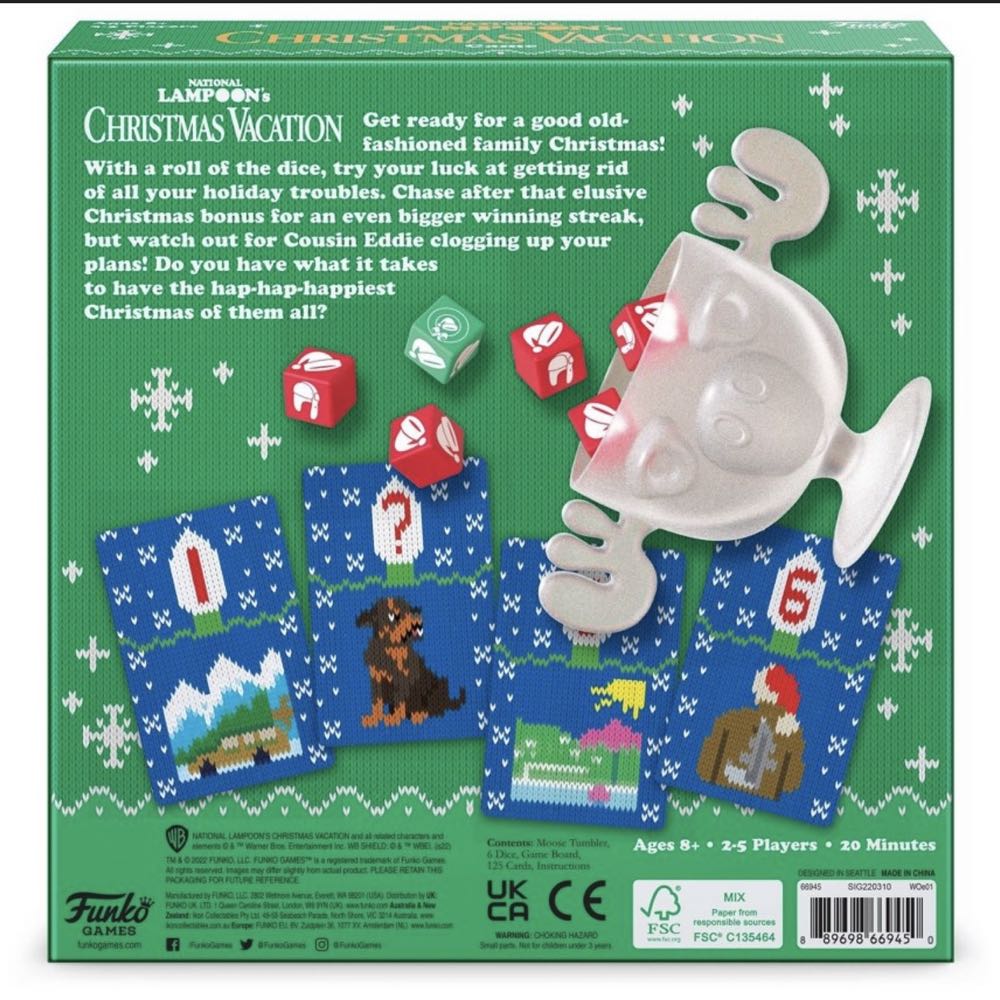National Lampoon’s CHRISTMAS VACATION Game  (2-5) board game collectible [Barcode 889698669450] - Main Image 2