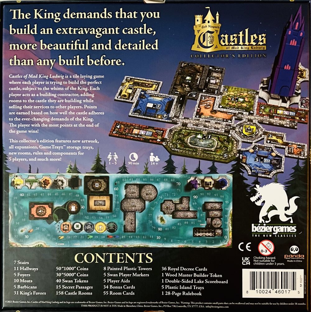 Castles of Mad King Ludwig: Collector’s Edition  (1-5) board game collectible [Barcode 810024460175] - Main Image 2