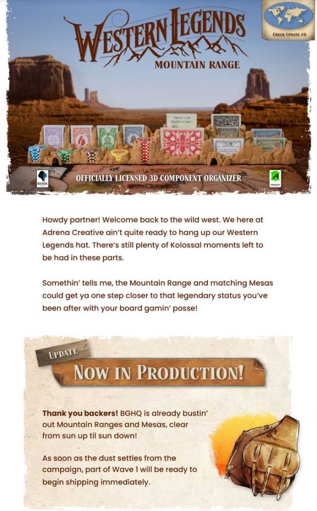 Western Legends: Mountain Range  (2-6) board game collectible - Main Image 2