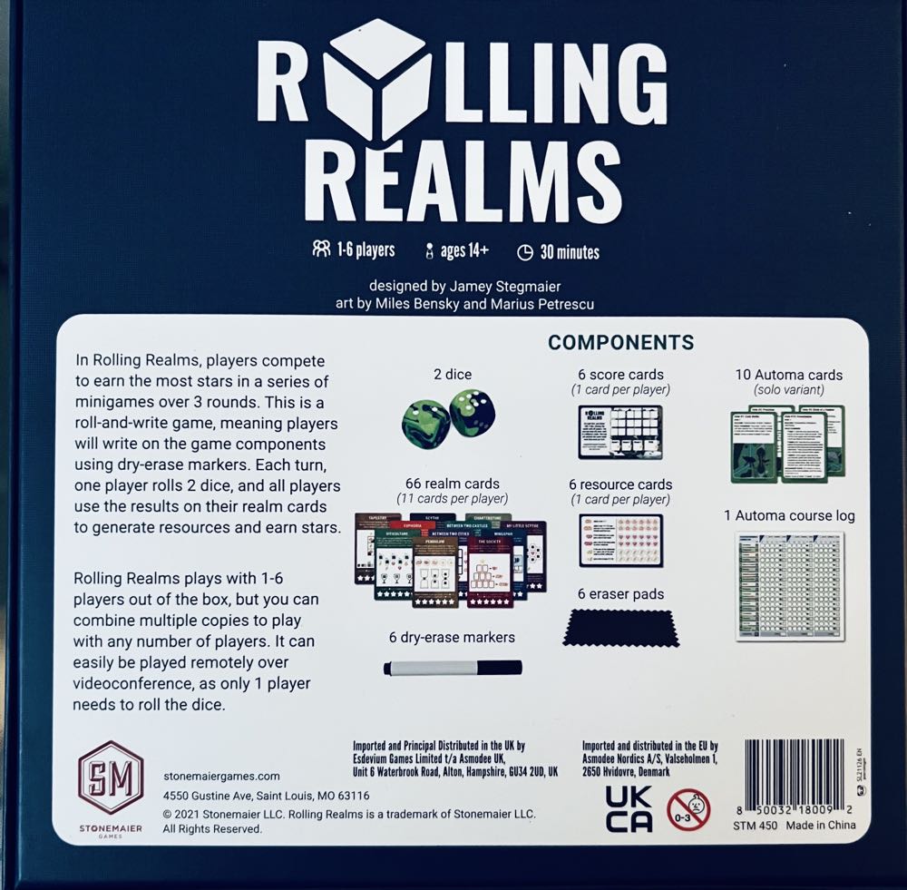 Rolling Realms  (1-6) board game collectible [Barcode 850032180092] - Main Image 2