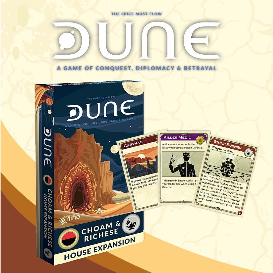 Dune: CHAOM & Richese House Expansion  (2-6) board game collectible [Barcode 9781638840510] - Main Image 3