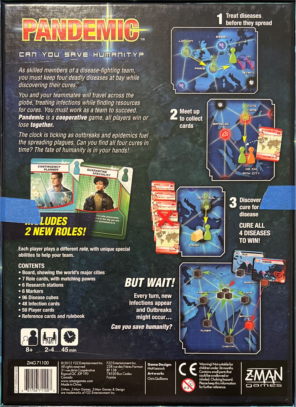 Pandemic  (2-4) board game collectible [Barcode 681706711003] - Main Image 2
