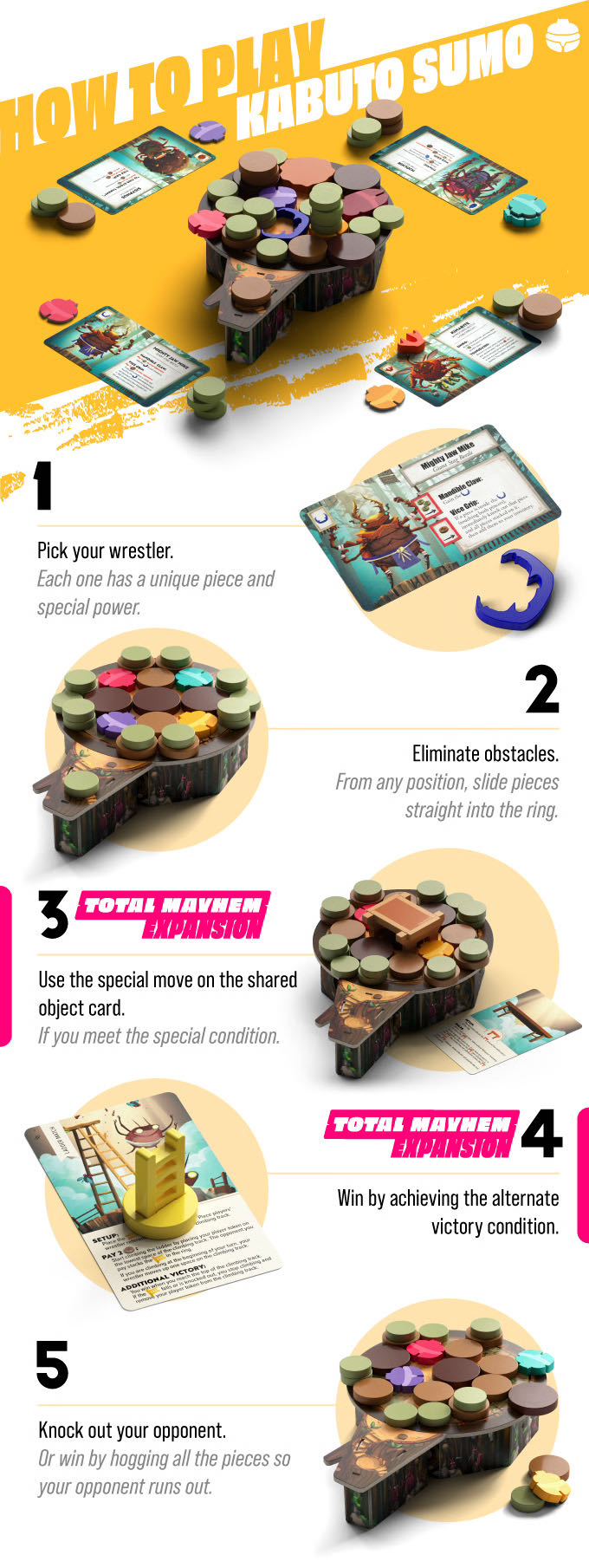 Kabuto Sumo: Total Mayhem  board game collectible [Barcode 618149323227] - Main Image 4