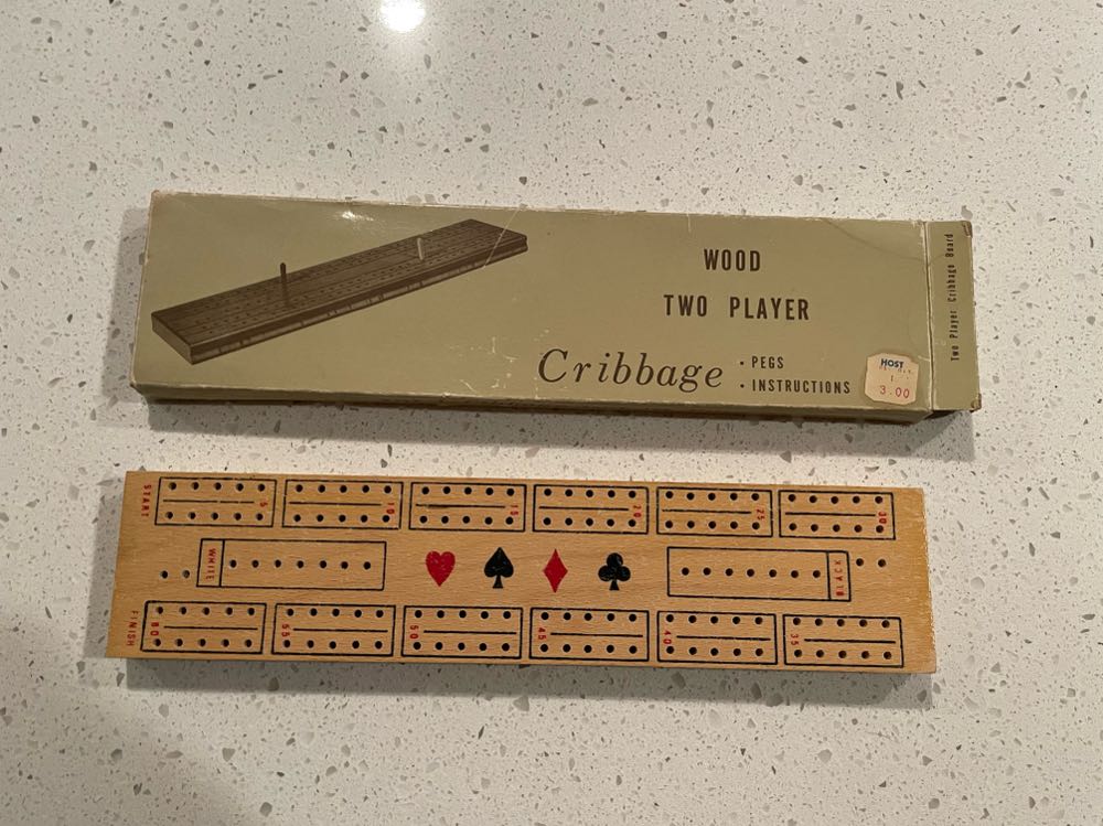 Japanese Made Cribbage Board (2 Twice Around) board game collectible - Main Image 1