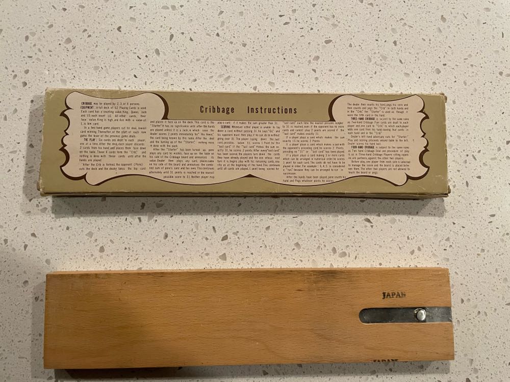 Japanese Made Cribbage Board (2 Twice Around) board game collectible - Main Image 3