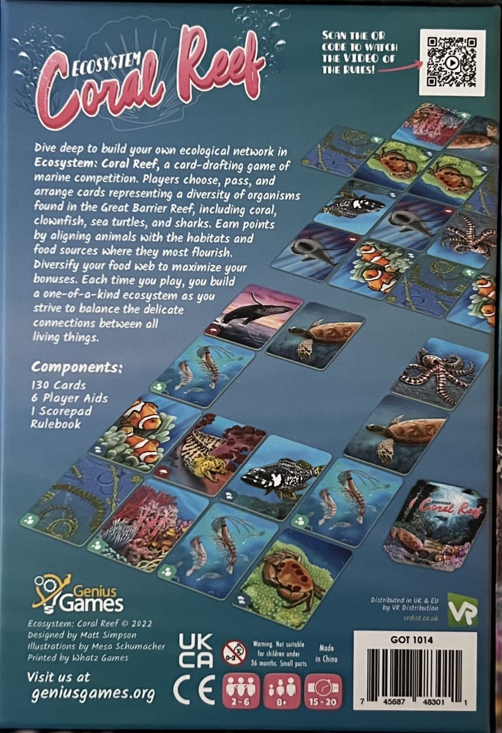 Ecosystem: Coral Reef  (2-6) board game collectible [Barcode 745687483011] - Main Image 2