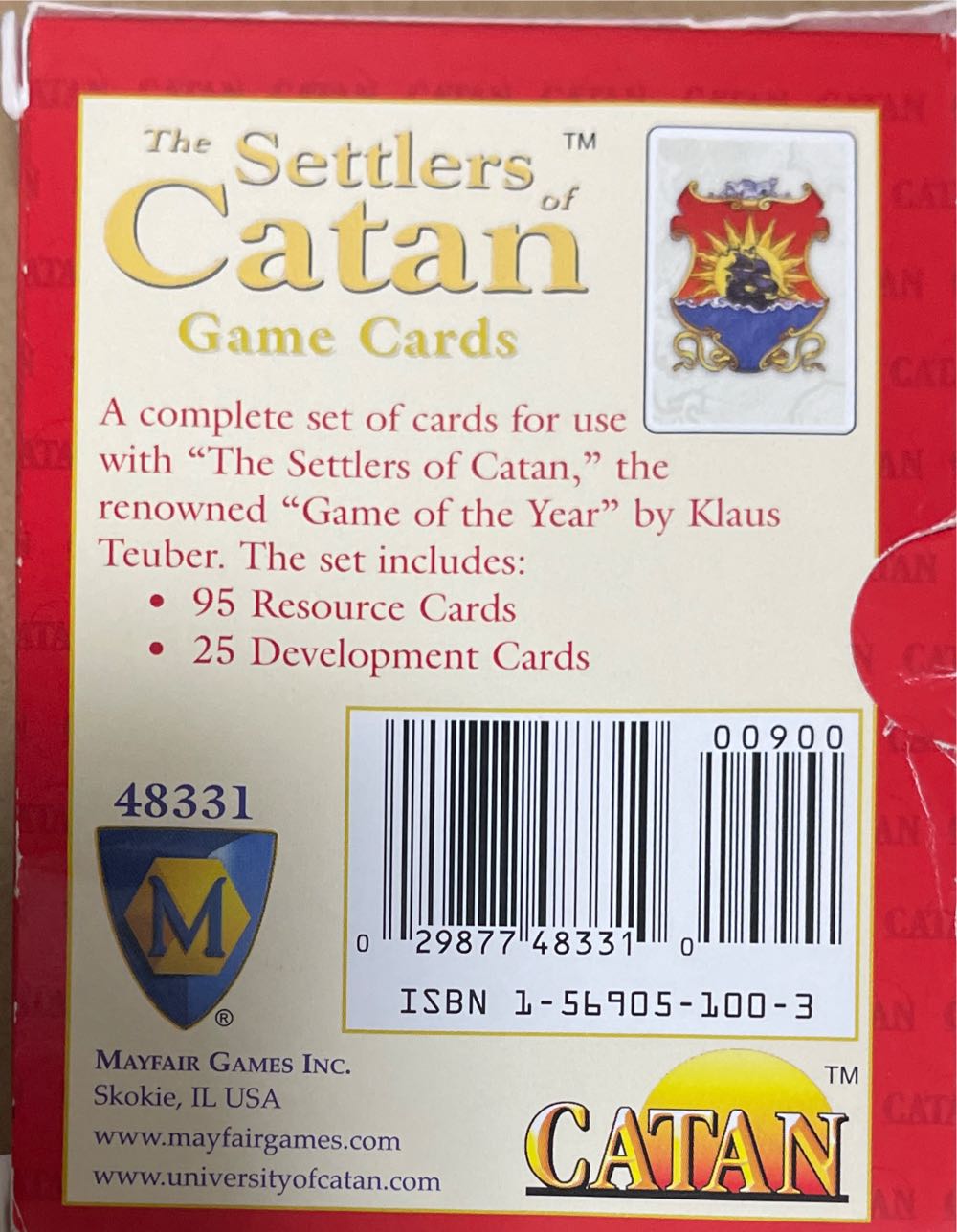 Catan: Game Cards  board game collectible [Barcode 029877483310] - Main Image 3