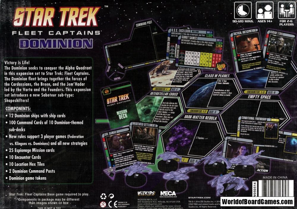 Star Trek Fleet Captains: Dominion  (2-6) board game collectible [Barcode 634482716953] - Main Image 2