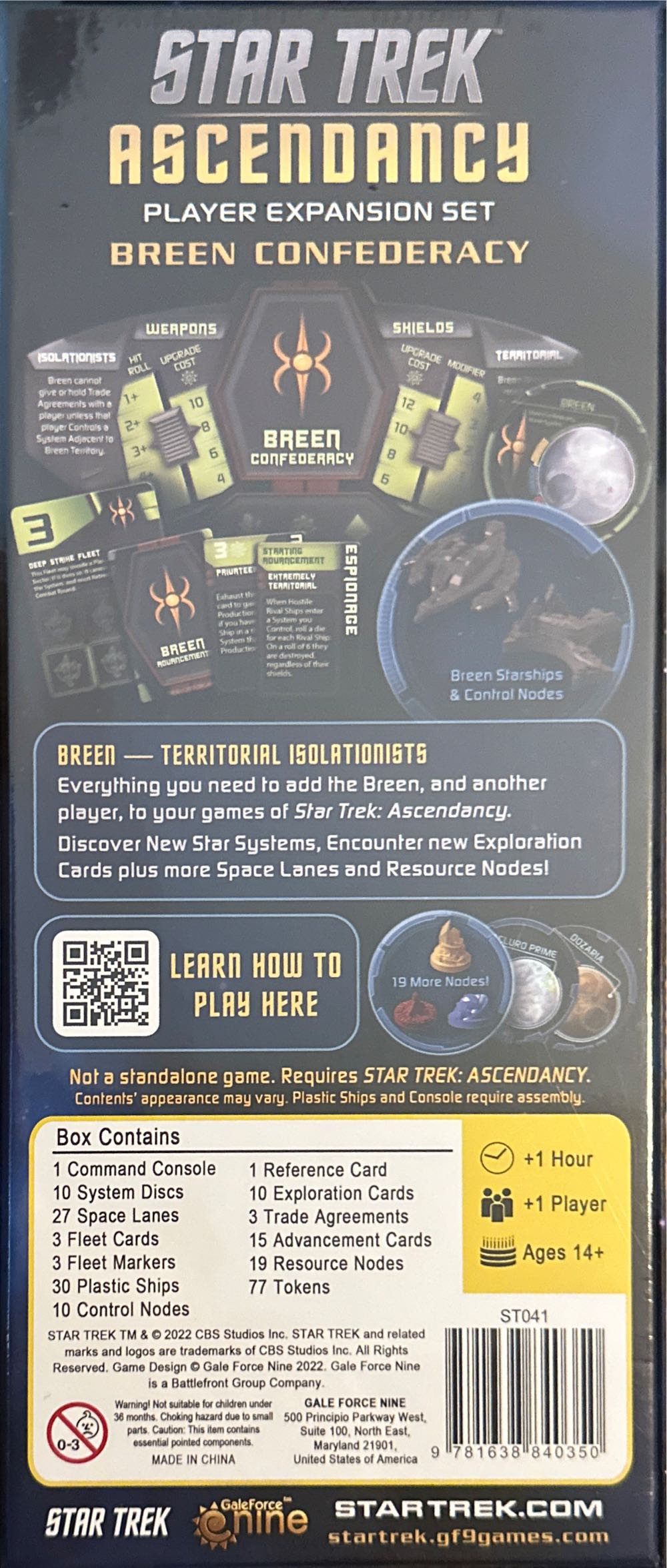 Star Trek: Ascendancy: Breen Confederation  (1+) board game collectible [Barcode 9781638840350] - Main Image 2
