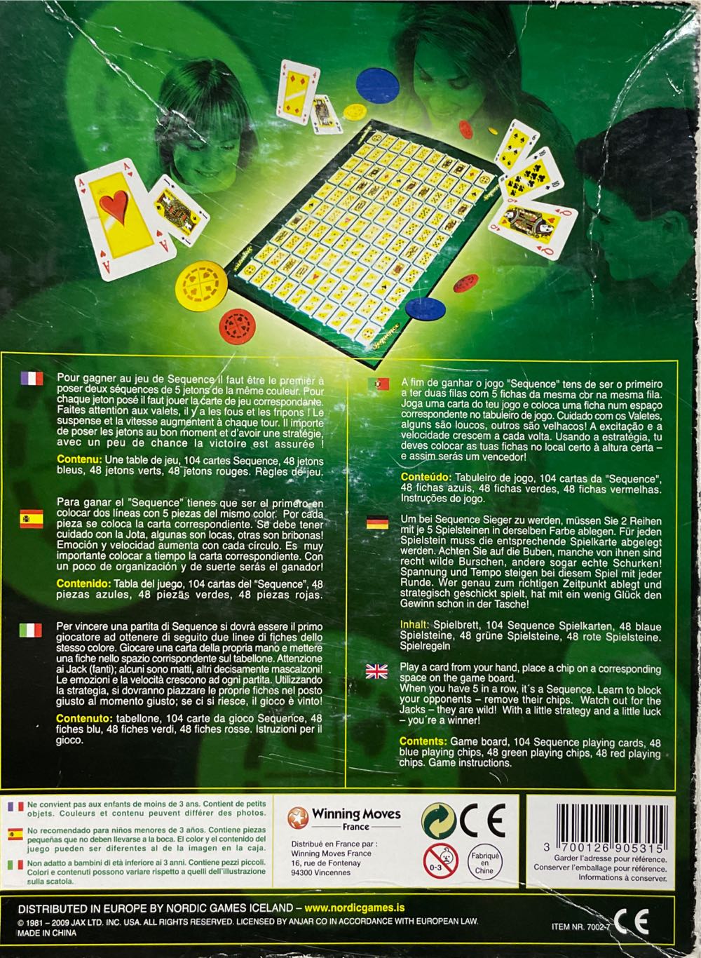 Sequence  (2-4) board game collectible [Barcode 3700126905315] - Main Image 2