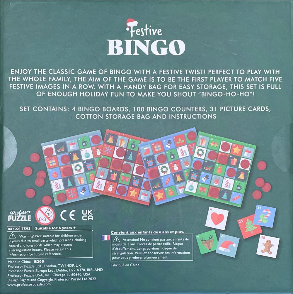 Festive Bingo  (3-5) board game collectible - Main Image 2