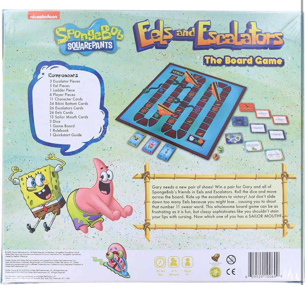 SpongeBob SquarePants: Eels and Escalators  (2-6) board game collectible [Barcode 609529100699] - Main Image 3