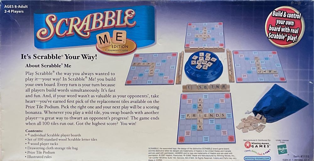 Scrabble: Me  (2-4) board game collectible [Barcode 714043011151] - Main Image 2