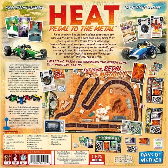 Heat: Pedal to the Metal  (6) board game collectible [Barcode 824968091012] - Main Image 2