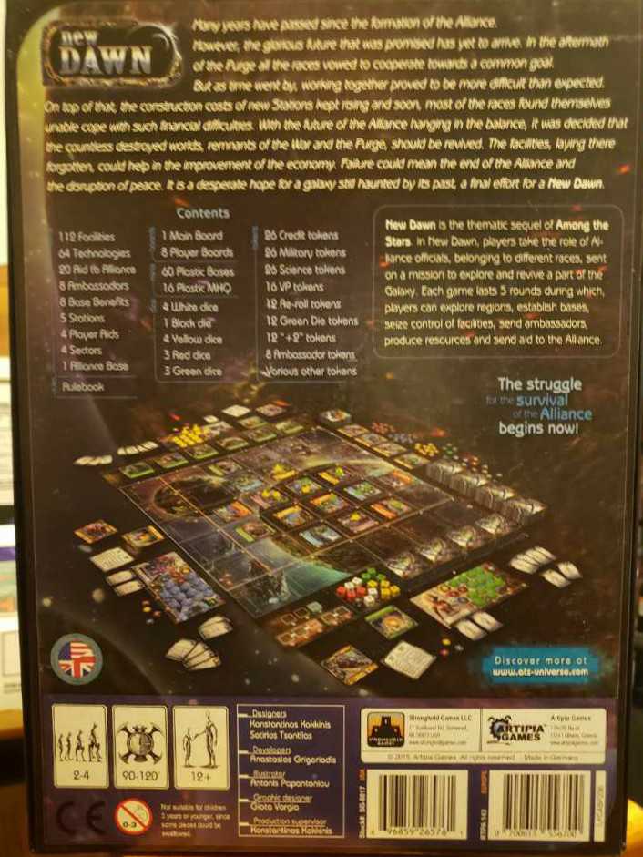 New Dawn Board Game  board game collectible [Barcode 700615556700] - Main Image 2