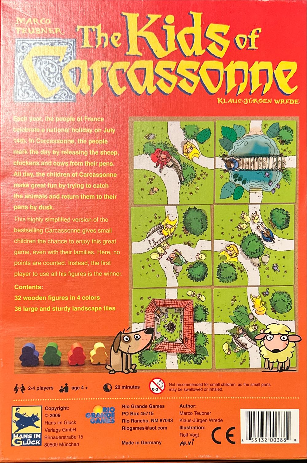 The Kids Of Carcassonne Rio Grande S Complete Euc  (2-4) board game collectible [Barcode 655132003889] - Main Image 2