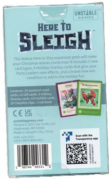 Here to Slay: Here to Sleigh  (2-4) board game collectible [Barcode 196744003312] - Main Image 2