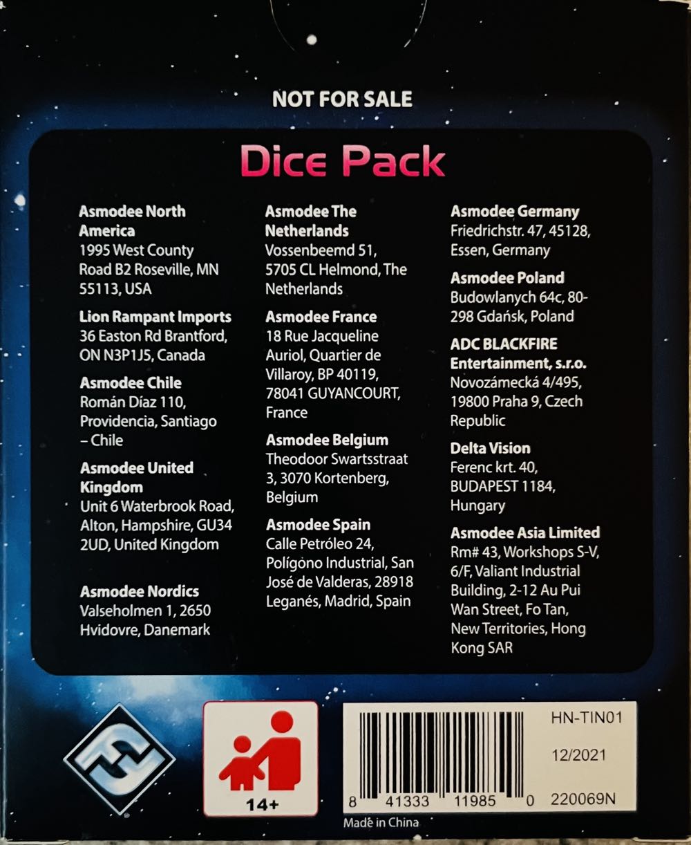 Twilight inscription Dice Pack  (1-8) board game collectible [Barcode 841333119850] - Main Image 2