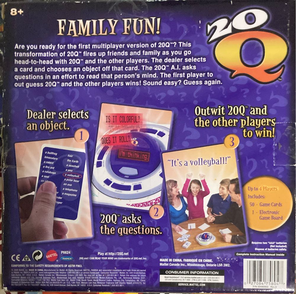 Radica 20q Family Master Tournament Challenge  (2-4) board game collectible [Barcode 027084758047] - Main Image 3