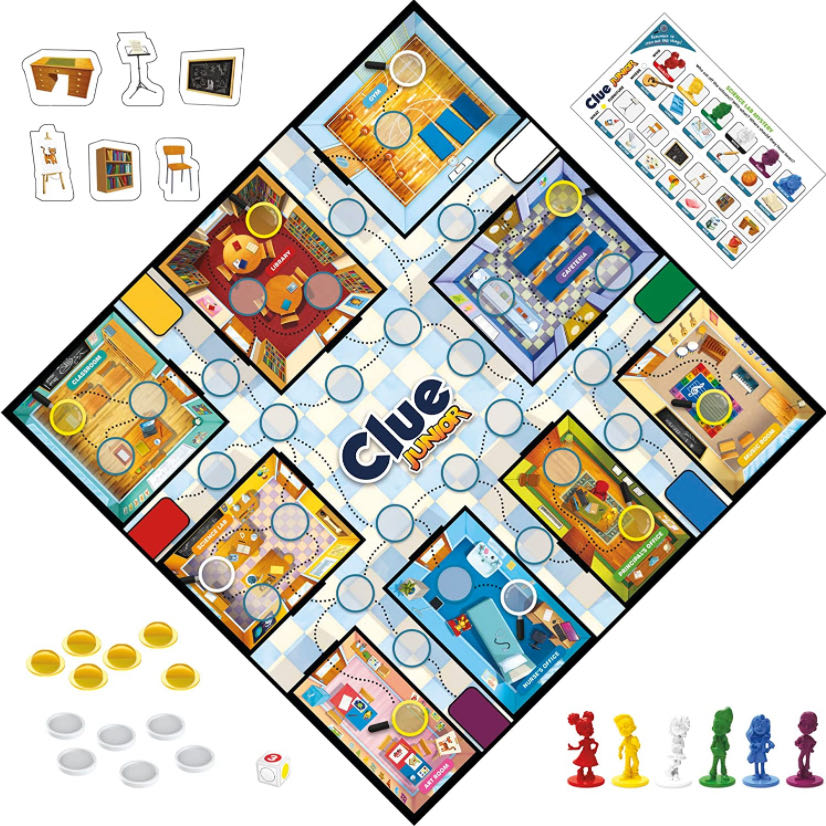 Clue, Jr: CLUE® JUNIOR “SCHOOL-DAY MYSTERIES”  (2-6) board game collectible [Barcode 195166215853] - Main Image 3