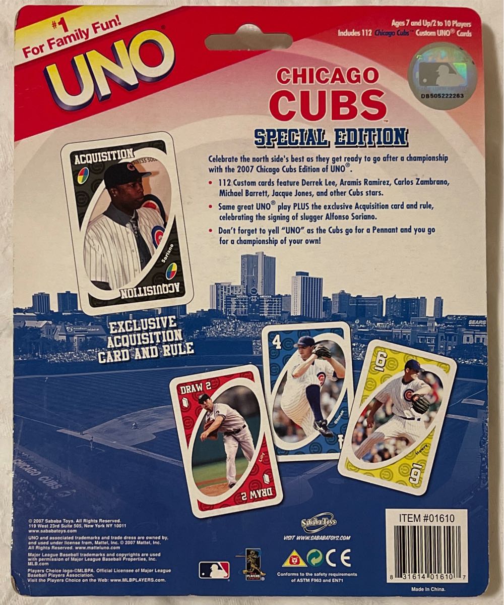Cubs Uno  board game collectible - Main Image 2