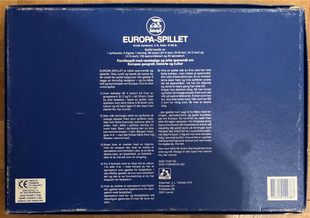 Europa-spillet  (2-6) board game collectible [Barcode 5743210129387] - Main Image 2