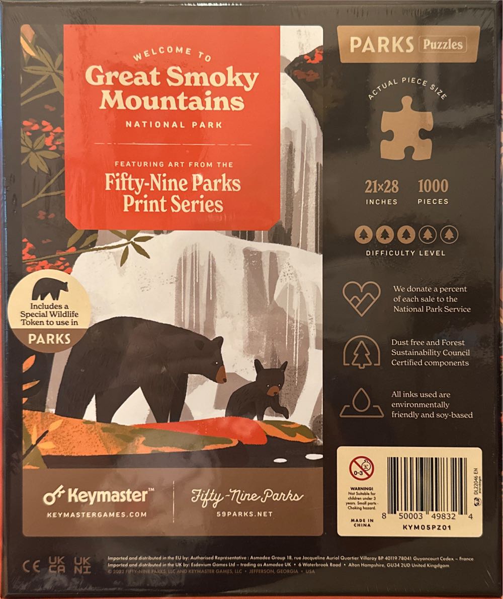 Great Smoky Mountains National Park  board game collectible [Barcode 850003498324] - Main Image 3